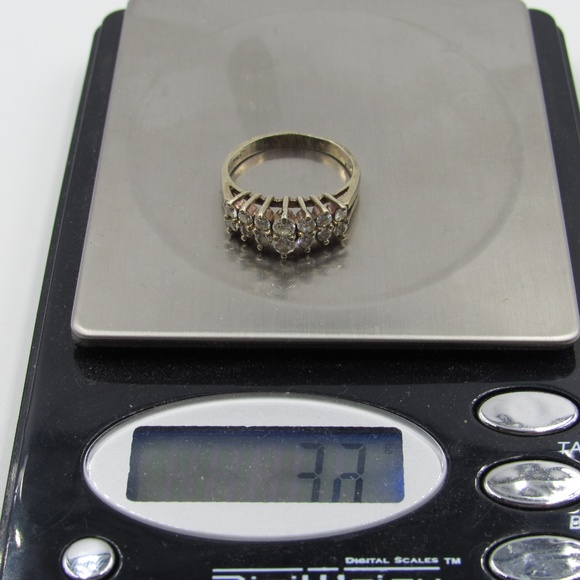 Vintage Size 7 Sterling Simple Rustic CZ Ring - Picture 8 of 8